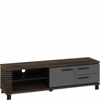 Tv galdiņš LAMIR 1D2S, Ozols grade/Grafīts/Melns
